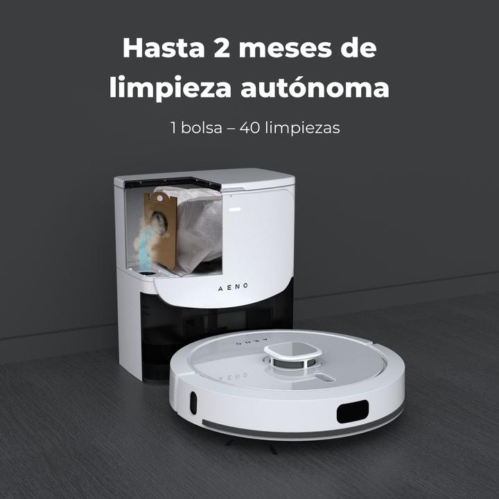 Image du produit Aeno Aspirateur robot laser blanc avec batterie 5200mAh, poubelle de 300ml, réservoir d'eau de 300ml. (Robot d'aspiration et de nettoyage)