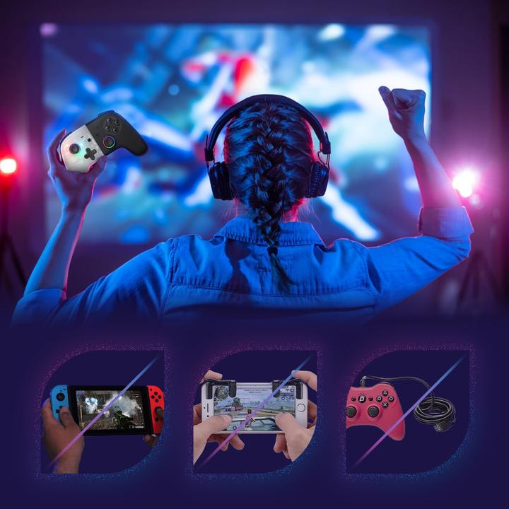 Image du produit Oniverse Contrôleur Bluetooth pour Nintendo Switch / PC / IOS / Android - White Star (Android, iOS, Switch, PC)