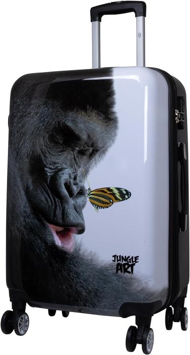 Produktbild Trendyshop365 Erweiterbarer Hartschalen-Citykoffer mit Gorilla-Motiv (66 l, M (50 - 90l))
