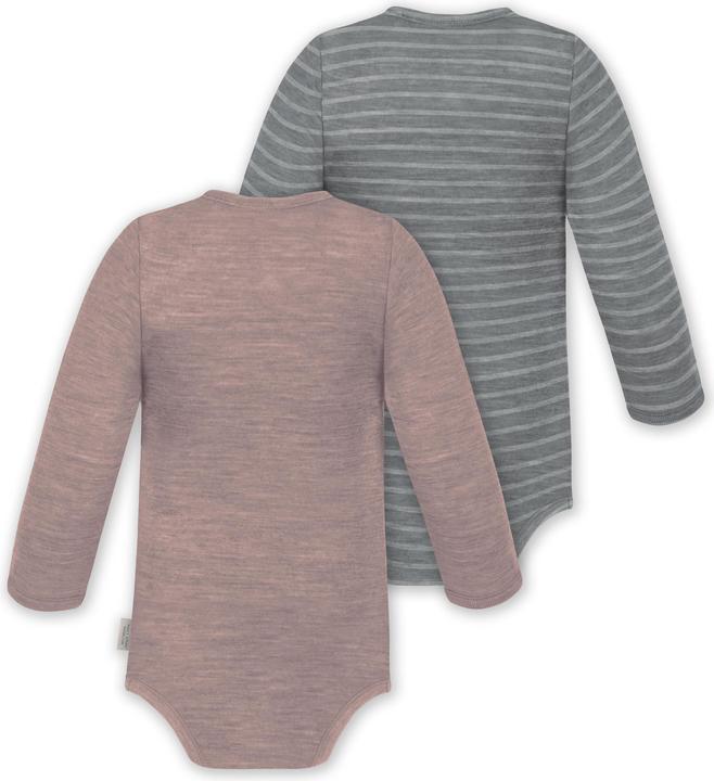 Actual product image Normani 2-pack baby merino bodysuit long sleeve "Auckland" - 9373 (74)