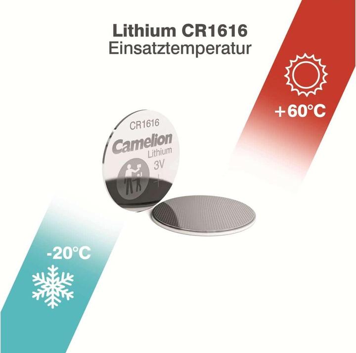 Produktbild Camelion CR1616 (5 Stk., CR1616, 50 mAh)