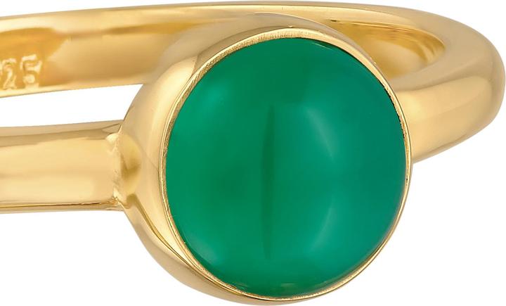 Produktbild Elli PREMIUM Ring Achat Edelstein Solitär 925 Silber rhodiniert (52, 925 Silber)