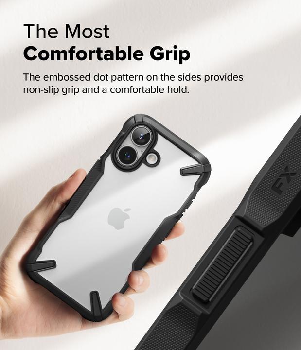 Actual product image Ringke Case for iPhone 16 FUSION X BLACK (Apple iPhone 16)