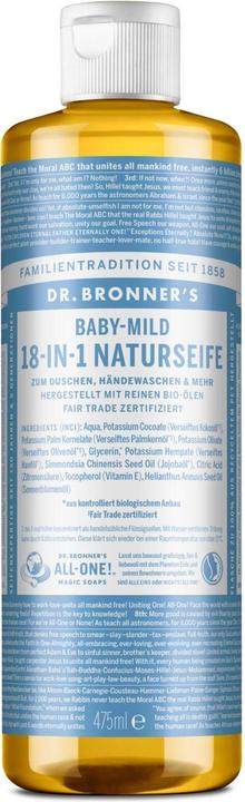 Dr. Bronner's 18-in-1 Baby Mild (Liquid soap, 475 ml)