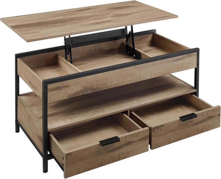 Vasagle Höhenverstellbarer Couchtisch (100 x 50 x 48 cm)
