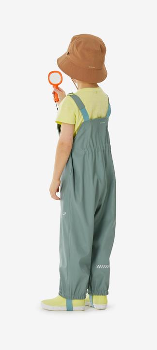 Actual product image Quechua Regenhose Latzhose Kinder wasserdicht Wandern - MH900 grün (122)