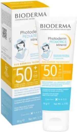 Actual product image Bioderma Photoderm Pediatrics Mineral (Suntan cream, SPF 50, 50 ml, 50 g)