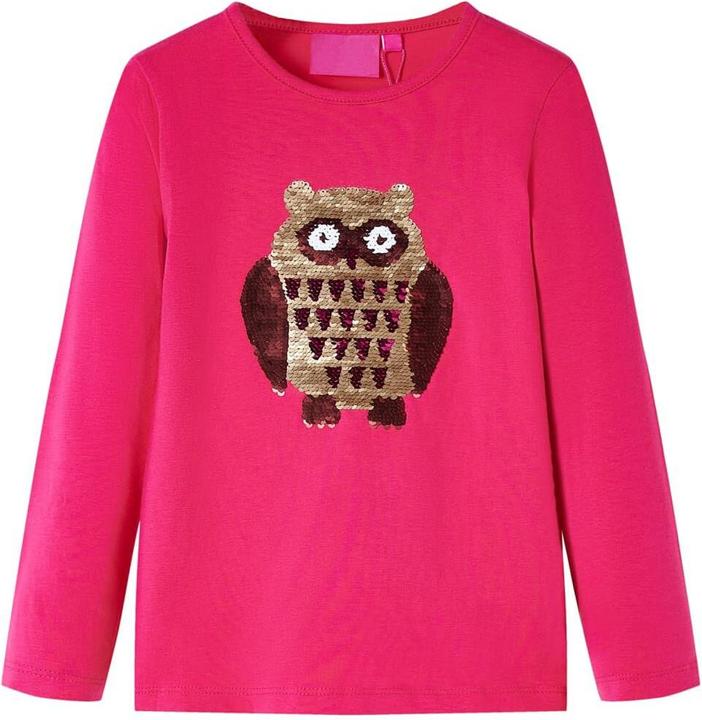 VidaXL Kinder-Langarmshirt Knallrosa 92,Material: 95 % Baumwolle. 5 (92)
