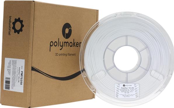 Actual product image Polymaker Polymax PC-FR White 1.75mm 1kg (PC, 1.75 mm, 1000 g, White)