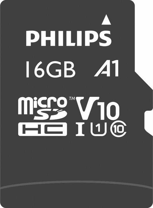 Image du produit Philips MicroSDHC Class 10 UHS-I U1 avec adaptateur (16 Go, microSDHC, U1, UHS-I)