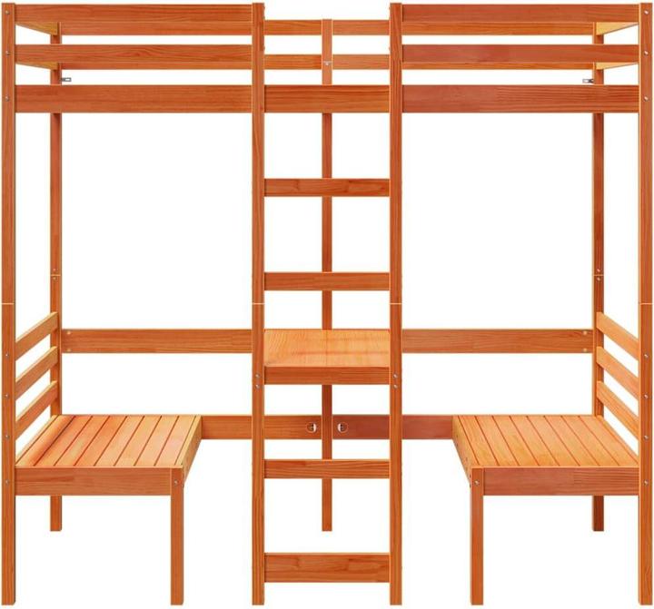 Produktbild VidaXL Hochbett mit Schreibtisch & Stühlen (90 x 190 cm)