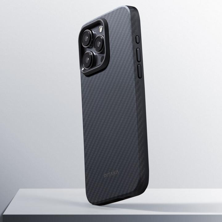 Actual product image Pitaka MagEZ Case Pro for iP 15 Pro Max (Black/Grey Twill) 1500D (Apple iPhone 15 Plus)