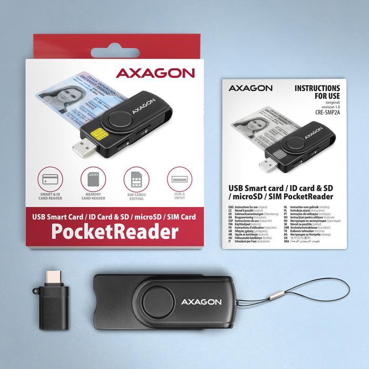 Actual product image Axagon CRE-SMP2A (USB 2.0)