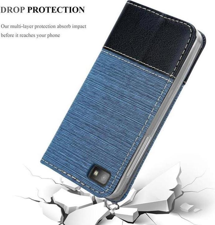 Produktbild Cadorabo Book Jeans Optik Cover (Blackberry Z10)
