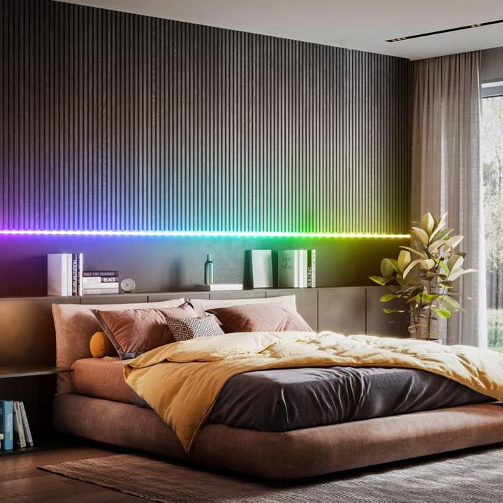 Produktbild B.K.Licht WiFi + Bluetooth Magic RGB-LED Flexband, 5m, inkl. Musiksensor (4 cm, Indoor)