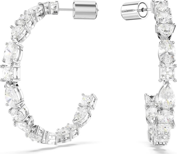 Swarovski Mesmera Kreolen Verschiedene Schliffe Weiss (Swarovski Metall)