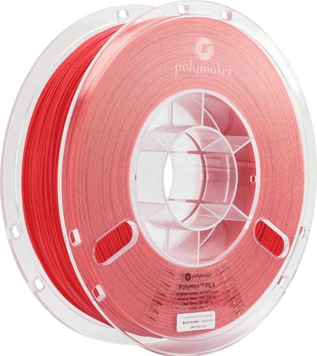 Actual product image Polymaker PolyMax Tough PLA Red 1.75mm 750g (PLA, 1.75 mm, 750 g, Red)