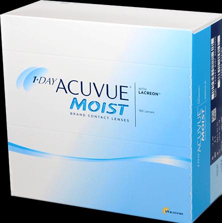Actual product image Acuvue 1-Day Moist 180 (180 Piece, Daily lens, Spherical)