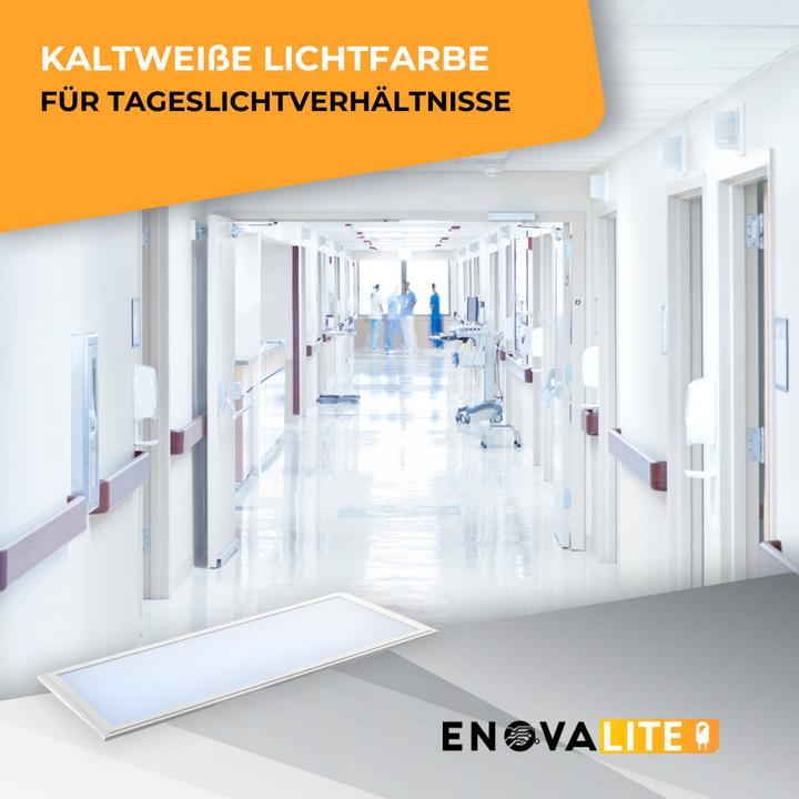 Image du produit Enovalite Pack de 6 panneaux LED, 120x30 cm (3600 lm)