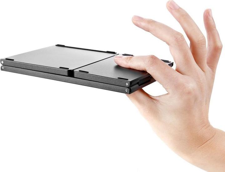 Produktbild Deltalabs Faltbare Mini Bluetooth Tastatur Keyboard (QWERTY) mit Touchpad (US, Kabellos)