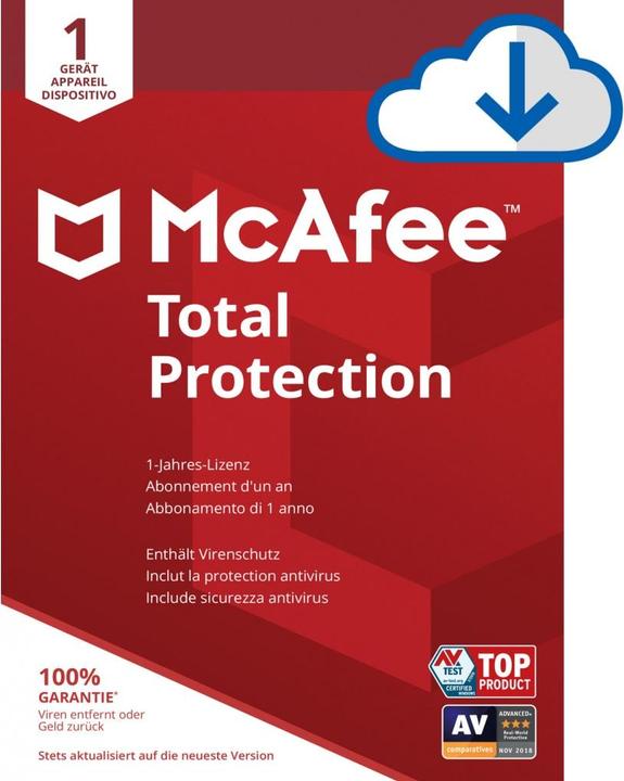 Actual product image McAfee Total Protection (1 User, 1 Devices/Users, 12 months)