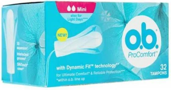 Actual product image o.b. PROCOMFORT MINI tampón 32 u (32 x, Mini)