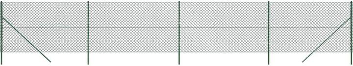 Produktbild VidaXL Maschendrahtzaun Grün 1,6x10 m, Farbe: Grün, Material