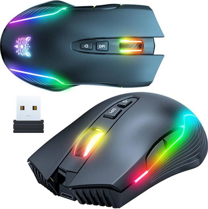 Actual product image Onikuma CW905 Gaming Mouse (Black) (Wireless)