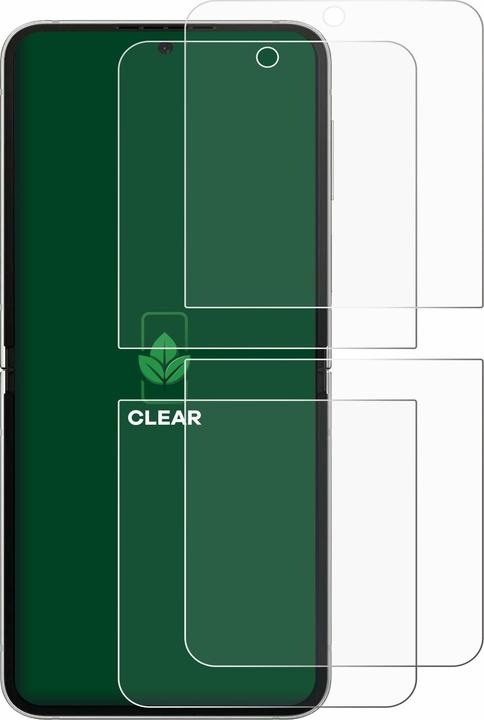 Actual product image ScreenLeaf Screen Protector sustainable Screen Protection, clear, anti-scratch (2 Piece, Samsung Galaxy Z Flip6)