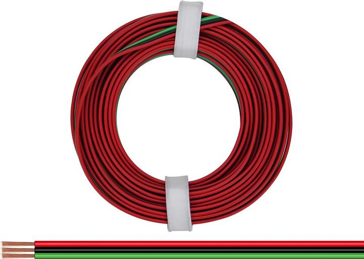 Actual product image Donau Electronics 325-014 Stranded wire 3 x 0.25 mm² red, black, green 5 m (5 m)