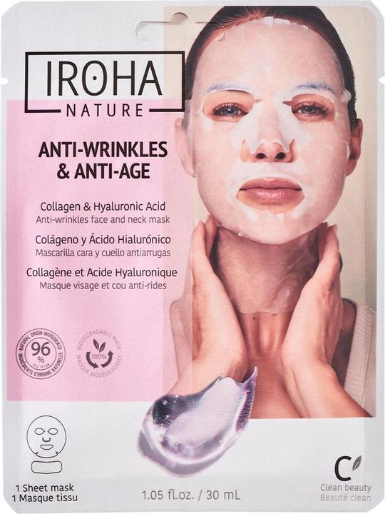 Actual product image Iroha Nature Nature - Cotton Face & Neck Mask Anti-Age (30 ml)