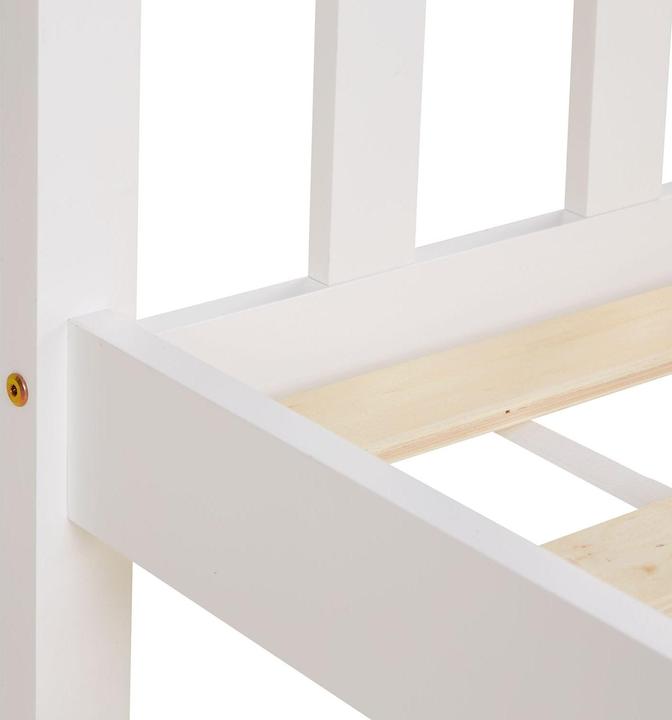 Produktbild Jamb Holzbett 90x200cm Landhausstil Weiss (90 x 200 cm)