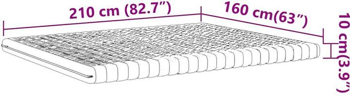 Actual product image VidaXL Schaumstoffmatratze 160 x 210 cm 7-Zonen Härtegrad 20 ILD (160 x 210 cm, Foam core)