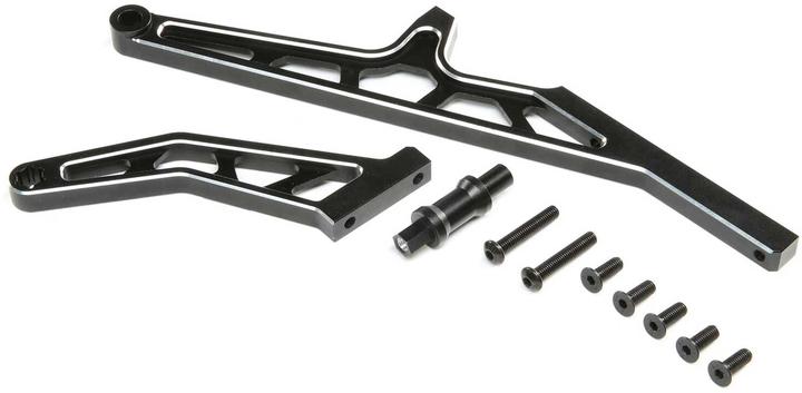 Image du produit Losi Kit de support de châssis arrière en aluminium noir : DBXL-E 2.0