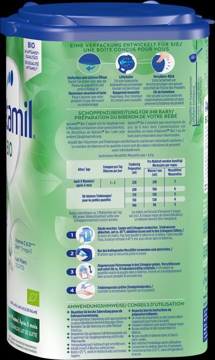 Produktbild Aptamil Bio 2 (882 g, ab 6 Monaten)