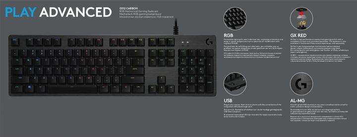 Actual product image Logitech G G512 Carbon (US, Cable)
