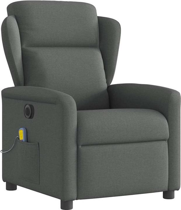 Immagine prodotto VidaXL Sedia da massaggio elettrica in tessuto grigio scuro