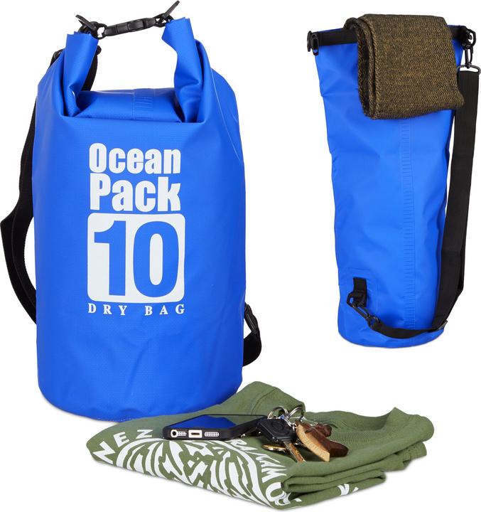 Immagine prodotto Relaxdays Zaino impermeabile Ocean Pack 10 L (10 l)