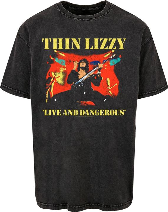 Actual product image Merchcode Thin Lizzy - LAD Bootleg Acid Washed Oversize Tee - 160129 (L)