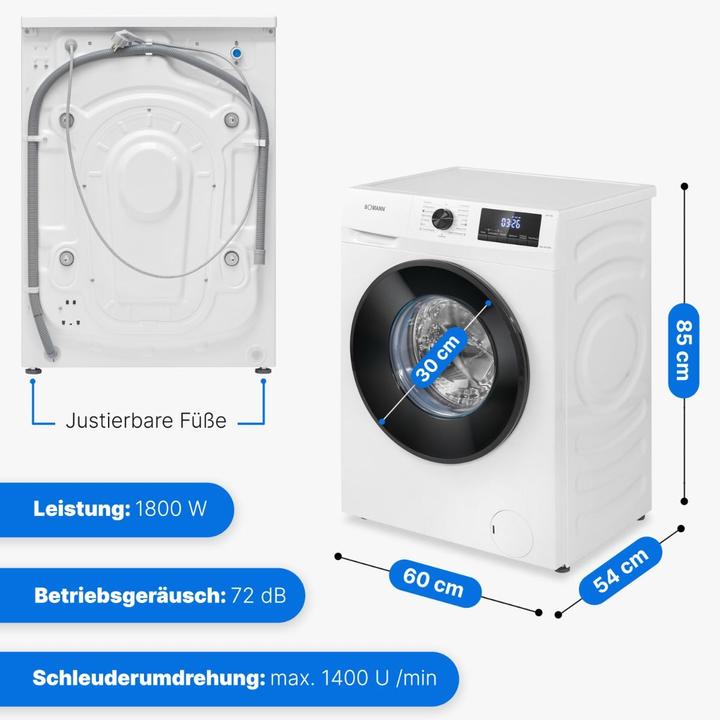 Produktbild Bomann WA 7185 w (8 kg, Links)