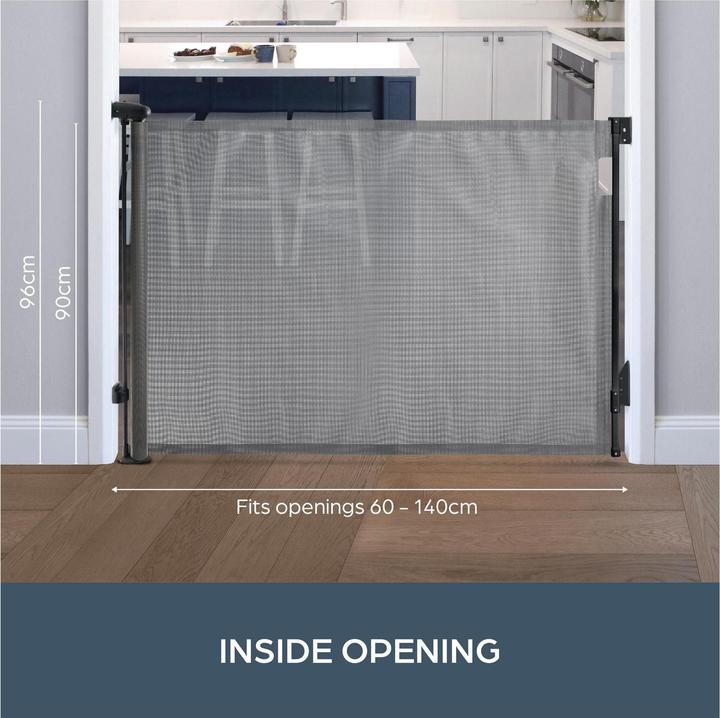 Actual product image Dreambaby Türschutzgitter Glide n Hide 60 cm - 140 cm Grau (60 cm)