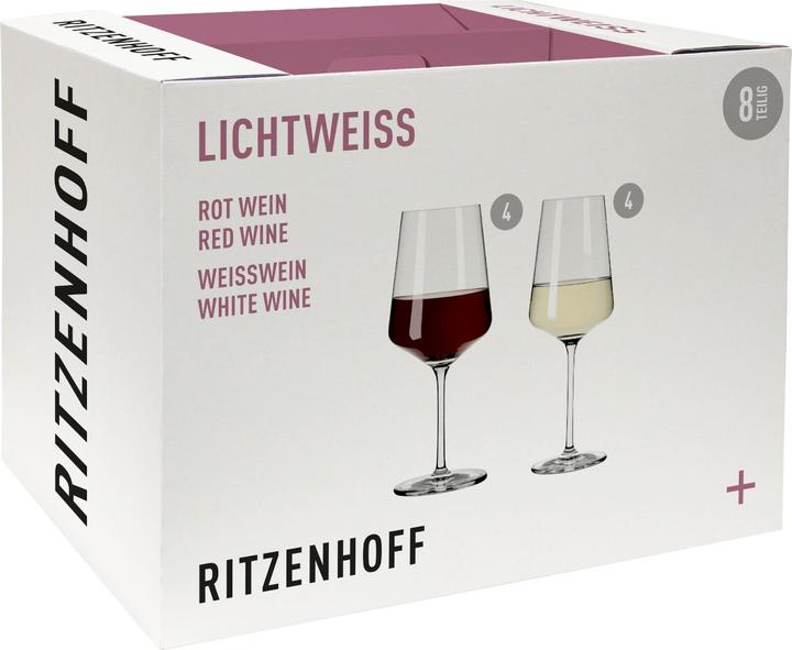 Actual product image Ritzenhoff Light white Julie red/white set of 8 2021 (54 cl, 8 Glasses, White wine glasses)