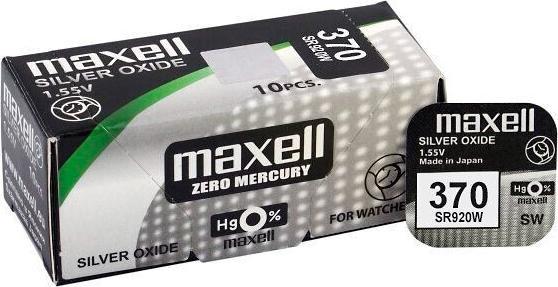 Actual product image Maxell Button cell SR920W 10 pieces (10 pcs., SR920, SR69, 39 mAh)