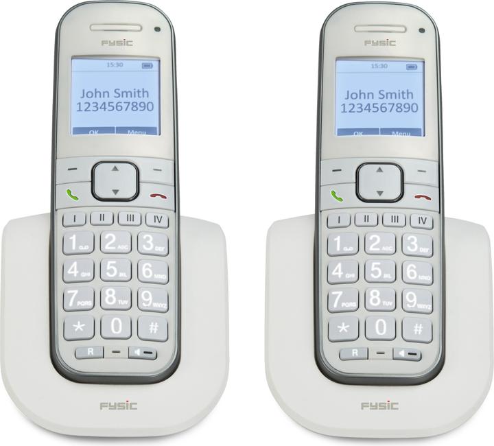 Produktbild Fysic FX-9000 DUO Senioren DECT telefoon - Extra luid gespreksvolume voor slechthorenden - Wit