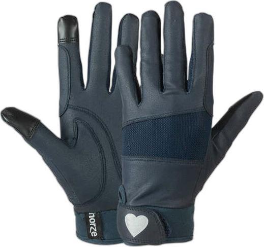 Horze Handschuhe mit glitzerndem Herzaufdruck Kind
