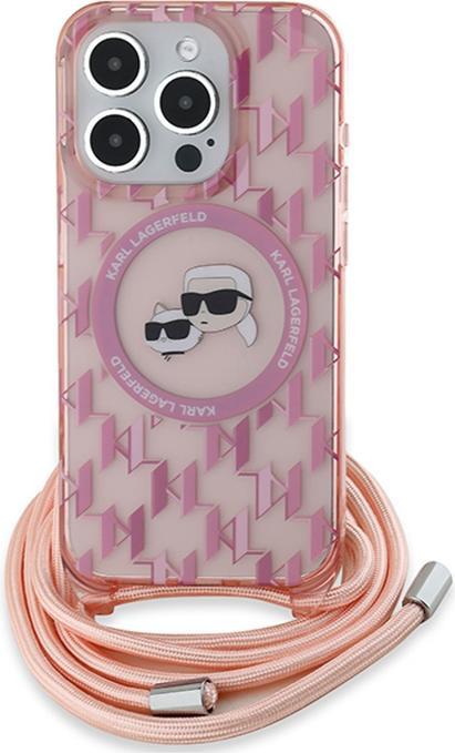 Produktbild Karl Lagerfeld KLHMP15XHCKCKLCP iPhone 15 Pro Max 6.7" różowy/pink hardcase IML Crossbody Monogram K (Apple iPhone 15 Pro Max)