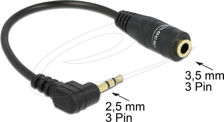 Immagine prodotto Delock Da 2,5 mm a 3,5 mm (0.14 m, Connettore da 3,5 mm (AUX), 2,5 mm)