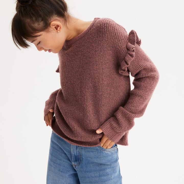 Immagine prodotto La Redoute Collections Maglia a maglia fine con collo rotondo e balze