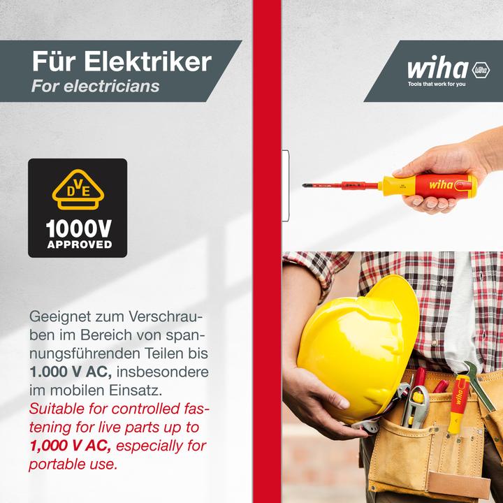 Actual product image Wiha Screwdriver (Port, Pozidriv cross recess (PZ))