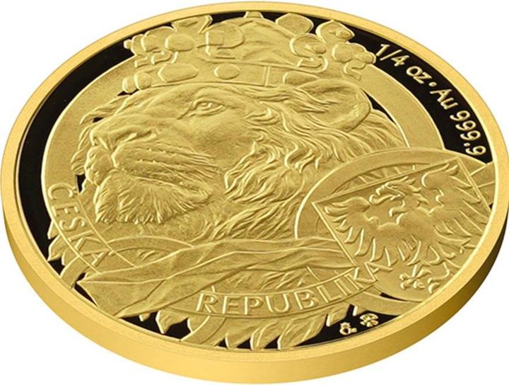 Actual product image Czech Mint Gold Tschechischer Löwe 1/4 oz - PP - 2025 (inkl. Etui und COA) (999.90, 2025)
